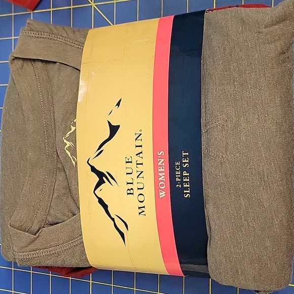 Blue Mountain Heather Gray Long Sleeve Shirt Red w Deer Pants Sleep Set 2XL - Picture 1 of 3